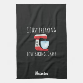 Aangepaste grappige cadeaus voor bakliefhebbers Ba Theedoek