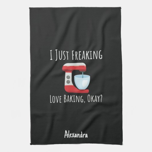 Aangepaste grappige cadeaus voor bakliefhebbers Ba Theedoek (Verticaal)