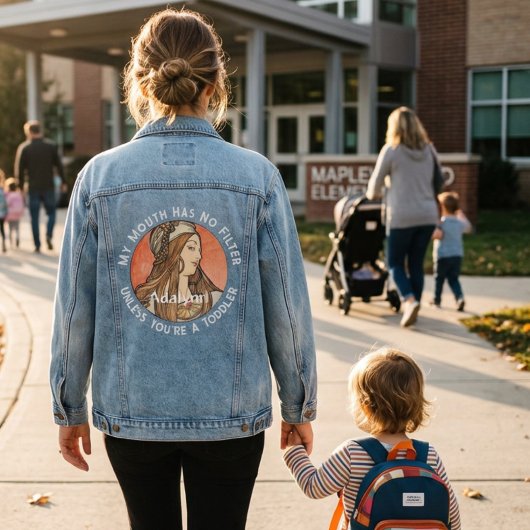 Aangepaste grappige cadeaus voor drukke werkende a denim jacket