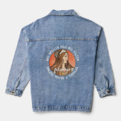 Aangepaste grappige cadeaus voor drukke werkende a denim jacket (Achterkant)