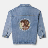 Aangepaste Grappige Cadeaus voor Drukke Werkende S Denim Jacket (Achterkant)