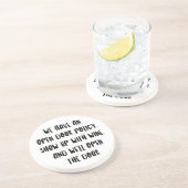 Aangepaste grappige citaten voor wijnstaafjes X Zandsteen Onderzetter (Zijkant)