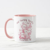 Aangepaste Grappige Cute Romantische Roze Geesten  Mok (Links)