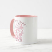 Aangepaste Grappige Cute Romantische Roze Geesten  Mok (Voorkant links)