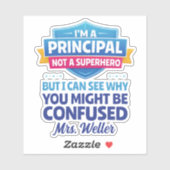 Aangepaste Grappige Directeur Niet een SUPERHELD Sticker (Vel)