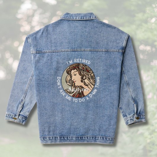 Aangepaste Grappige Elegant Retirement Gifts voor Denim Jacket