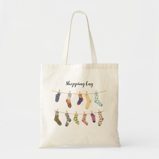 Aangepaste grappige en schattige, minimalistische  tote bag (Voorkant)