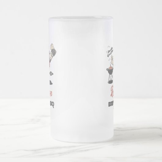 Aangepaste Grappige Familie Barbeque Groep Matchin Matglas Bierpul (Center)