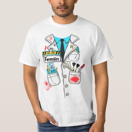 Aangepaste Grappige Forensische Wetenschap Lab Coa T-shirt (Voorkant)