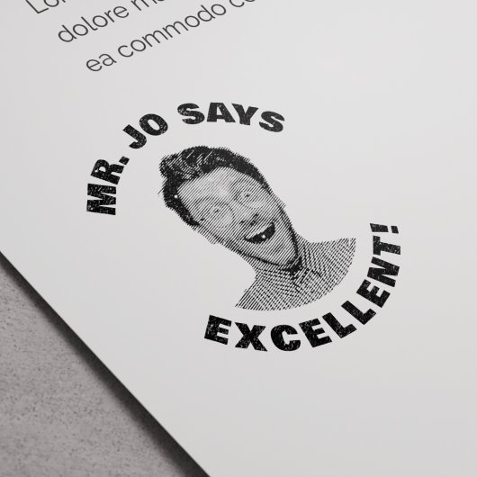 Aangepaste grappige foto van leraar  Uitstekend Zelfinktende Stempel