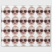 Aangepaste Grappige Foto Verjaardag & Nieuwigheid Cadeaupapier (Vlak)
