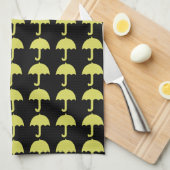 Aangepaste Grappige Gele Paraplu Patroon Handdoek (Quarter Fold)