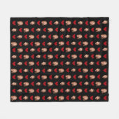 Aangepaste Grappige Gezicht Foto Cutout Valentijns Fleece Deken (Voorkant (Horizontaal))