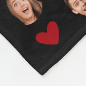 Aangepaste Grappige Gezicht Foto Cutout Valentijns Fleece Deken (Hoek)