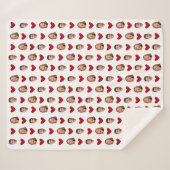 Aangepaste Grappige Gezicht Foto Cutout Valentijns Sherpa Deken (Voorkant (horizontaal))