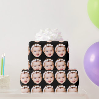 Aangepaste grappige gezicht gepersonaliseerde foto cadeaupapier