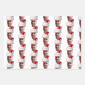 Aangepaste grappige gezicht inpakpapier kerst vel (Voorkant 3)