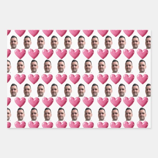 Aangepaste grappige gezicht inpakpapier Valentijns (Voorkant 2)