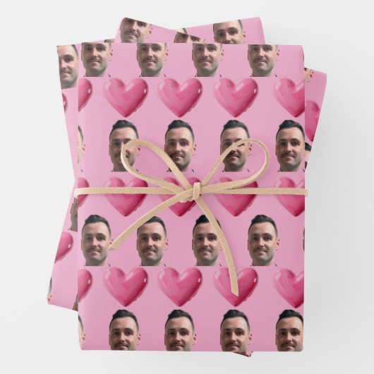 Aangepaste grappige gezicht inpakpapier Valentijns (In situ)