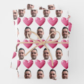 Aangepaste grappige gezicht inpakpapier Valentijns Vel (In situ)