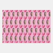 Aangepaste grappige gezicht inpakpapier Valentijns Vel (Voorkant 3)