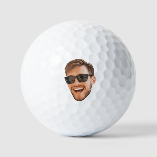 Aangepaste grappige gezicht uitgesneden foto golfballen (Voorkant)
