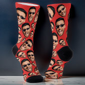 Aangepaste Grappige Gezichtsfoto All Over Print So Sokken