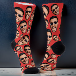 Aangepaste Grappige Gezichtsfoto All Over Print So Sokken