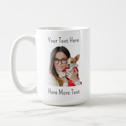 Aangepaste Grappige Gezichtsfoto Koffiemok (Links)