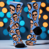 Aangepaste Grappige Gezichtsfoto Overal Sokken Sky