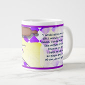 Aangepaste grappige Gingerbread Man Grote Koffiekop (Voorkant rechts)