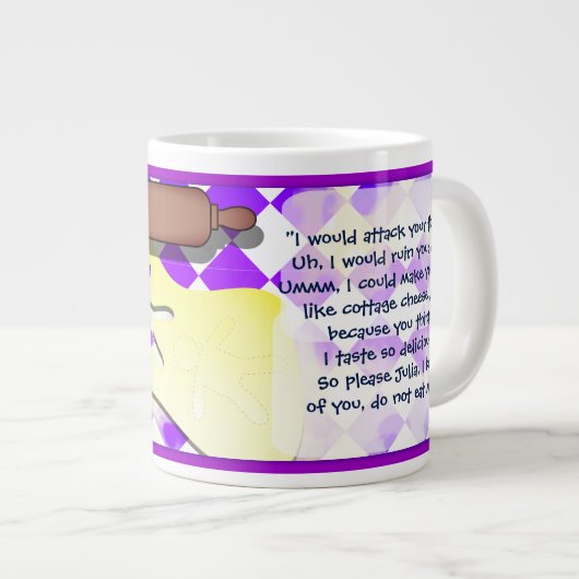 Aangepaste grappige Gingerbread Man Grote Koffiekop (Voorkant rechts)