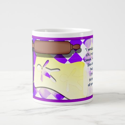 Aangepaste grappige Gingerbread Man Grote Koffiekop (Voorkant)