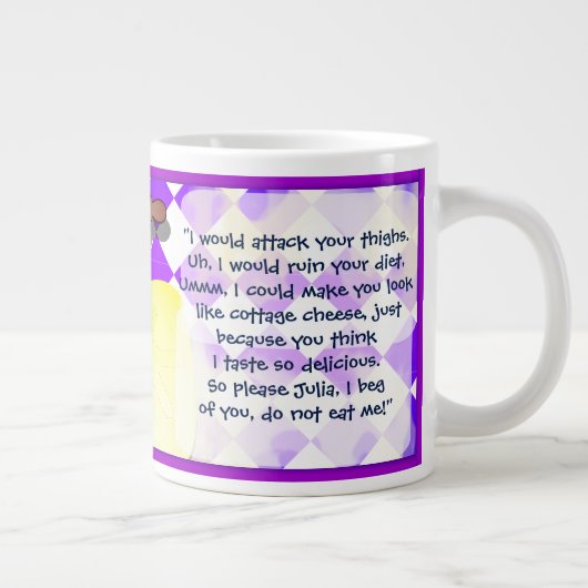 Aangepaste grappige Gingerbread Man Grote Koffiekop (Rechts)