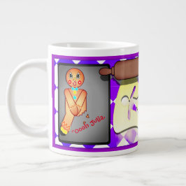 Aangepaste grappige Gingerbread Man Grote Koffiekop