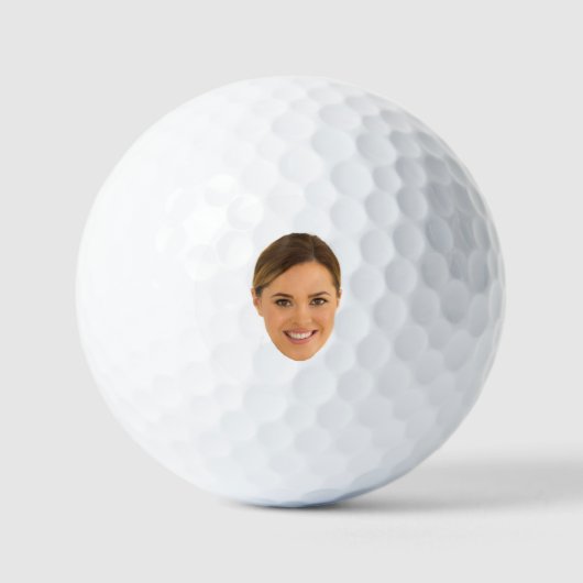 Aangepaste grappige golfer zuster gezicht uitgesne golfballen (Voorkant)