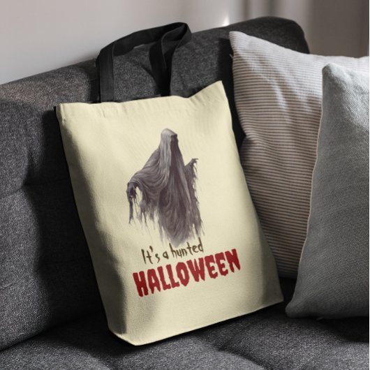 Aangepaste Grappige Gotische Horror Spooky Ghost H Tote Bag