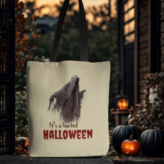 Aangepaste Grappige Gotische Horror Spooky Ghost H Tote Bag