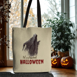 Aangepaste Grappige Gotische Horror Spooky Ghost H Tote Bag
