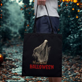 Aangepaste Grappige Gotische Horror Spooky Ghost H Tote Bag