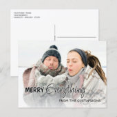 Aangepaste Grappige Grappige Kerst Alles Humor Tek Briefkaart (Voorkant / Achterkant)