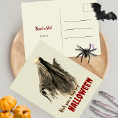 Aangepaste grappige griezelige spookachtige Hallow Briefkaart