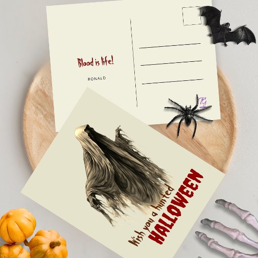 Aangepaste grappige griezelige spookachtige Hallow Briefkaart