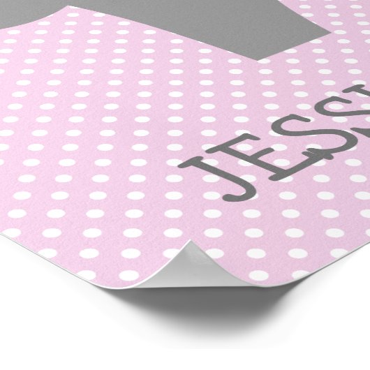 Aangepaste grappige grijze olifant kinderkamer muu poster (Hoek)