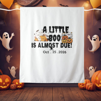 Aangepaste grappige halloween baby shower wandkleed