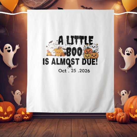 Aangepaste grappige halloween baby shower wandkleed