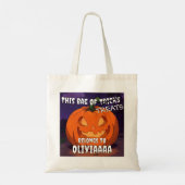 Aangepaste Grappige Halloween Trick or treat Tote Bag (Achterkant)