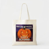 Aangepaste Grappige Halloween Trick or treat Tote Bag (Voorkant)