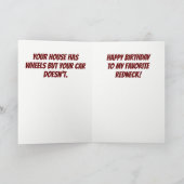 Aangepaste grappige halsauto's kaart (Binnen)