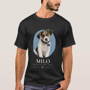 Aangepaste Grappige Hond Foto & Naam T-shirt